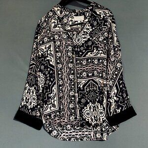 NWT Johnny Was Workshop Ophelia Silk Pajama Top Women's Small